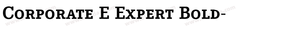 Corporate E Expert Bold字体转换